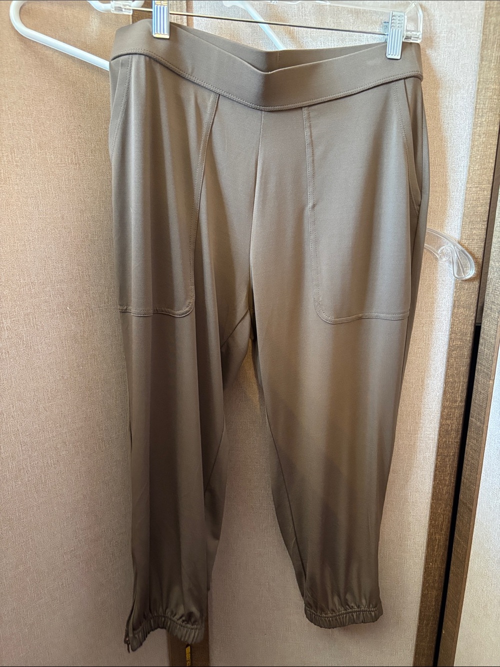 Lisa Rinna Collection Brown Pull-On Joggers Petite Small
